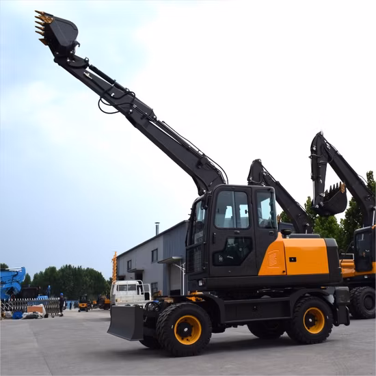Mini-excavatrices approuvées CE, 6 tonnes, 9 tonnes, Machine de terrassement, pelle hydraulique sur roues
